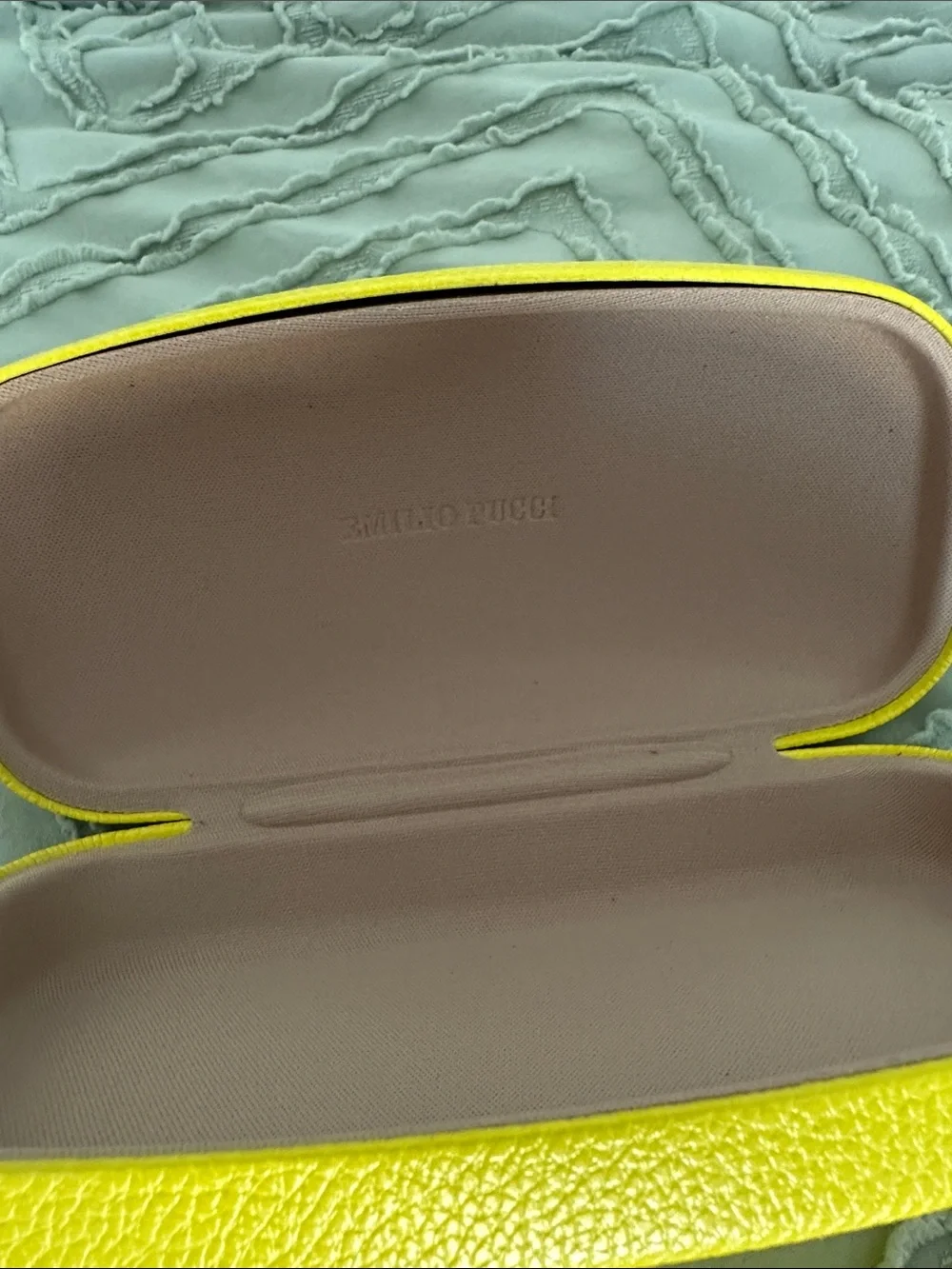 Emilio Pucci Navy Sunglasses with Purple Lenses and Yellow Case
